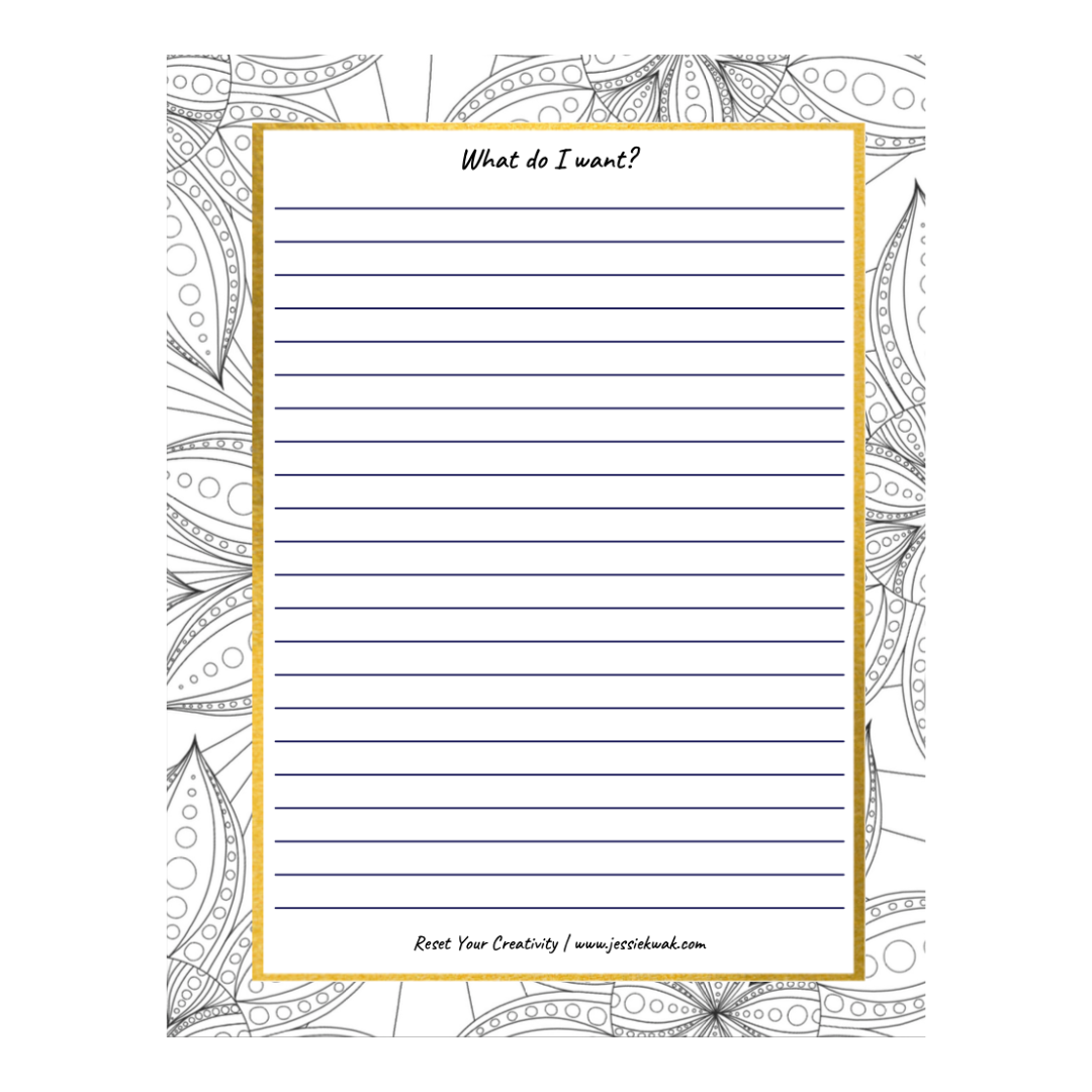 Reset Your Creativity Workbook (From Chaos to Creativity Mini Guide)