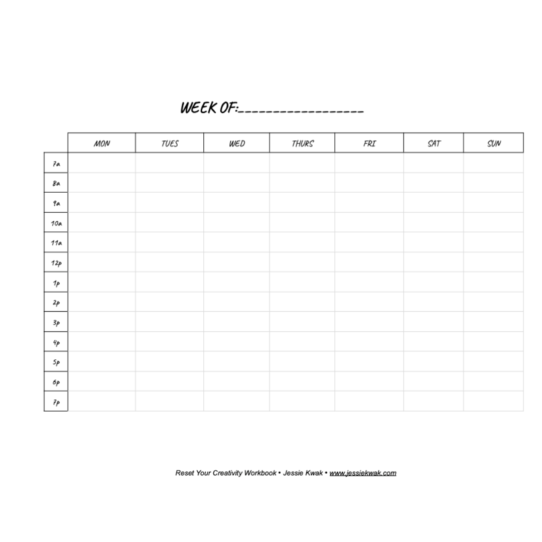 Reset Your Creativity Workbook (From Chaos to Creativity Mini Guide)