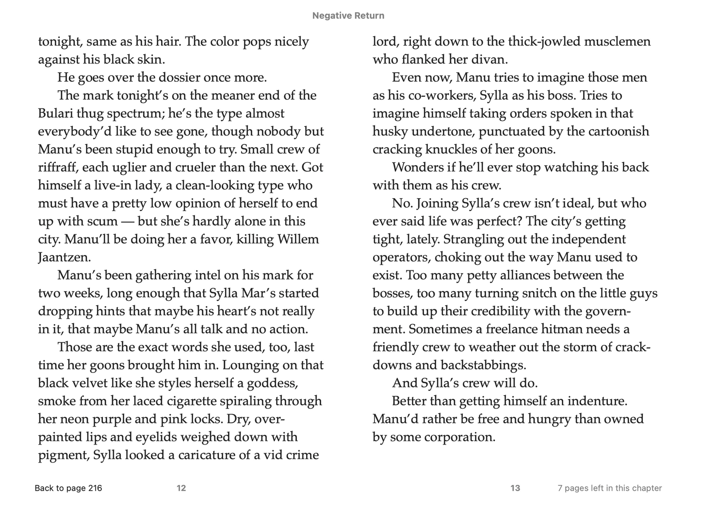 Negative Return (Bulari Saga Prequel) Ebook